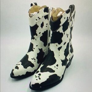 Cow Print Women's Western Boots
